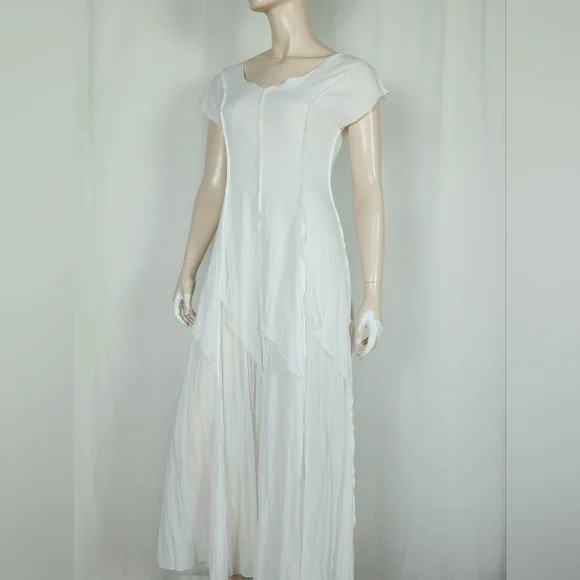 Linda Lundström Sheer Layered Dress White M - Picture 3 of 11